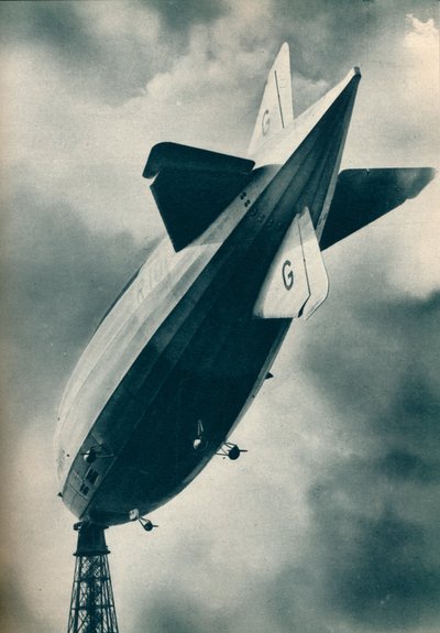 İngiliz katı zeplin R101, Cardington, Bedfordshire, c1929 c1937