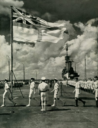 Bir uçak gemisinin güvertesindeki İngiliz denizciler, İkinci Dünya Savaşı, c1943. by Unbekannt