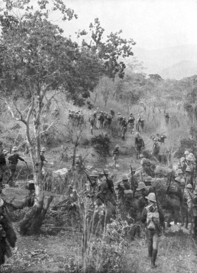 Alman Doğu Afrika sınırlarındaki çalılıklarda İngiliz birlikleri, I. Dünya Savaşı, 1915 by Unbekannt