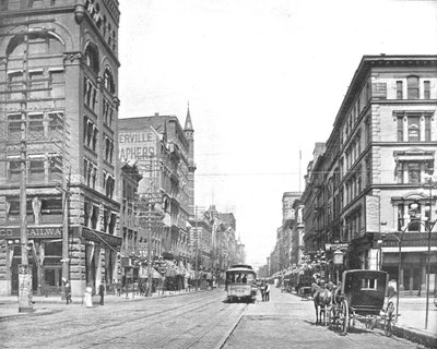 Broadway, North from Chestnut Street, St. Louis, Missouri, ABD, c1900. by Unbekannt