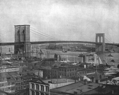Brooklyn Köprüsü, New York, ABD, c1900. by Unbekannt