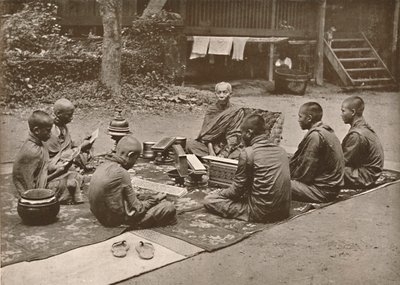 Öğrencilerle Budist Rahip, 1900. by Unbekannt