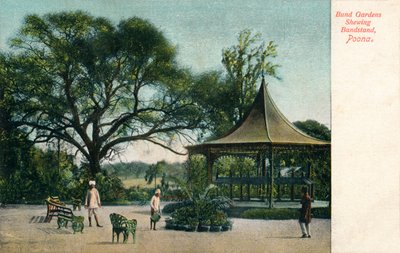 Bund Gardens Shewing Bando Takımı, Poona, c1900 by Unbekannt