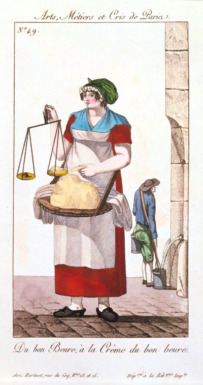 Tereyağı satıcısı, 1826 by Unbekannt