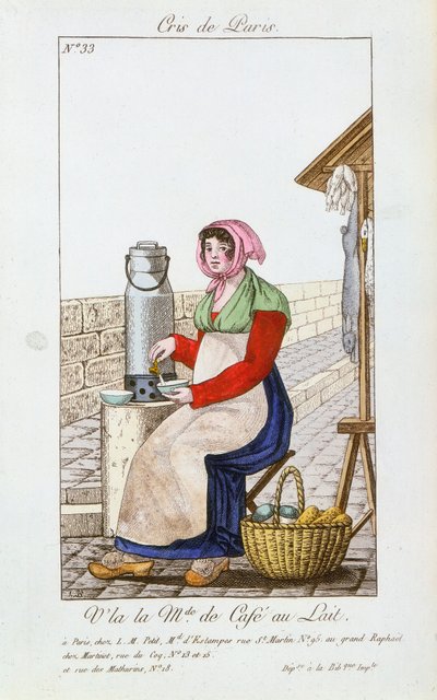 Cafe-au-lait satıcısı, 1826 by Unbekannt