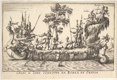 Boreas ve Oreithyia Calai e Zeti condotti da Borea et Oritia tarafından yönetilen Calais ve Zetes, w ..., 1664. by Unbekannt