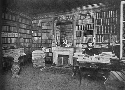 Camille Flammarion - Kitapları Arasında Seçkin Gökbilimci, c1925 by Unbekannt