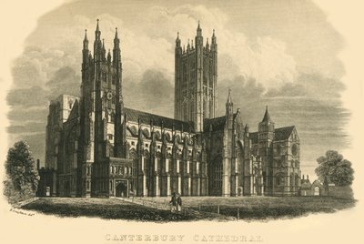 Canterbury Katedrali, 19. yüzyılın başlarında. by Unbekannt