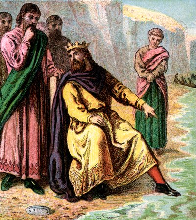 Canute ve Saraylılar, 11. yüzyıl, c1850 by Unbekannt