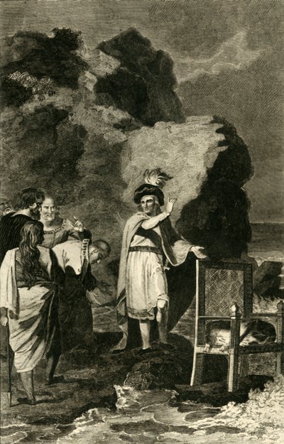 Saraylılarını Azarlayan Canute, 18. 19. yüzyıl. by Unbekannt