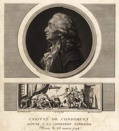 Caritat de Condorcet (1743-1794), Fransız filozof ve matematikçi by Unbekannt