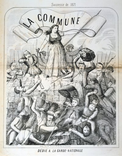 Ulusal Muhafızlara adanmış karikatür, Paris Komünü, 1871 by Unbekannt