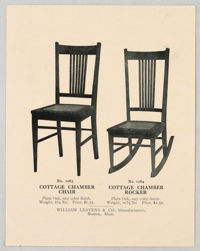 Katalog Çizimi, Sandalye Tasarımları, 1904–05 by Unbekannt