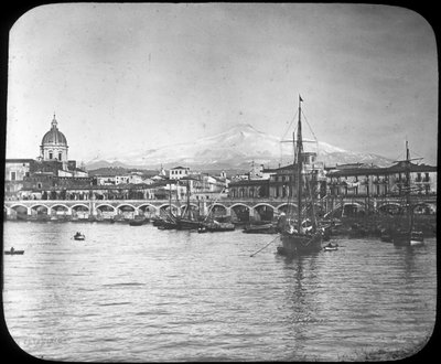 Catania ve Etna Dağı, Sicilya, İtalya, 19. yüzyılın sonları veya 20. yüzyılın başlarında by Unbekannt
