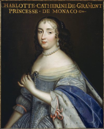 Catherine Charlotte de Gramont 1638-1678, Monako Prensesi ve Valentinois Düşesi, c1665. by Unbekannt