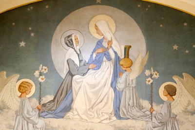 Catherine Laboure ve Meryem Ana. Fresk. Mucizevi Madalya Our Lady Şapeli. Paris Doktora by Unbekannt