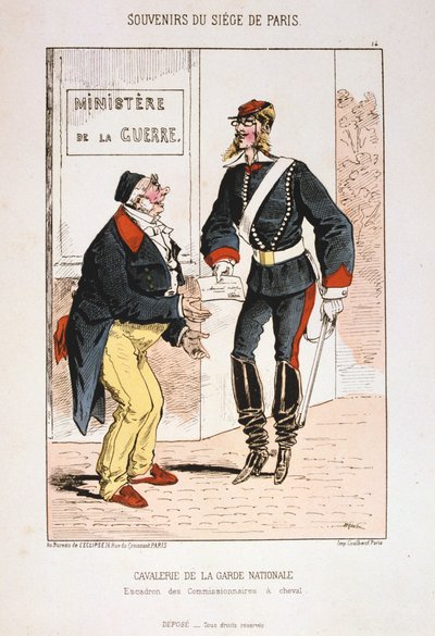 Ulusal Muhafız Süvarileri, Paris Kuşatması, 1870-1871 by Unbekannt