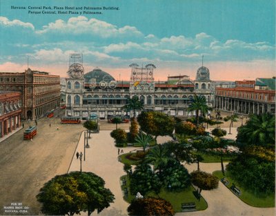 Central Park, Plaza Hotel ve Politeama Binası, Havana, Küba, c1920 by Unbekannt