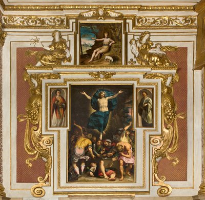 Our Lady of the People Şapeli, İkinci açıklık güney tarafı, Malosso olarak bilinen Giovan Battista Trotti, Diriliş 1594, Bernardino Campi, San Giovanni nel çölü 1569, Santa Maria Assunta Katedrali, Duomo, Cremona, Lombardiya, İtalya (fotoğraf) by Unbekannt