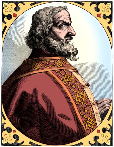 Charlemagne 712-814, Kutsal Roma İmparatoru ve Frankların Kralı, 16. yüzyıl 1849 by Unbekannt