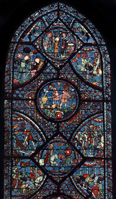 Charlemagne Penceresi, Chartres Katedrali, Fransa, c1225 by Unbekannt