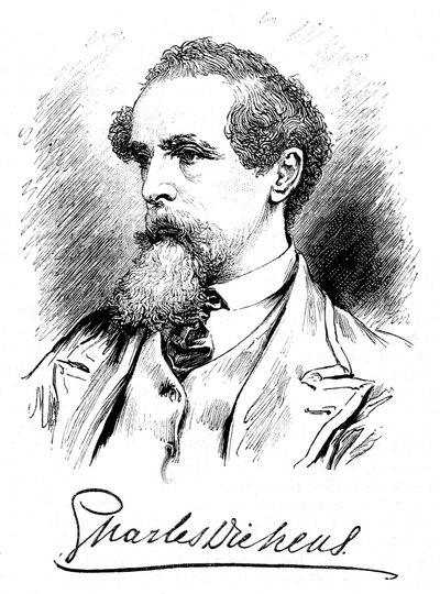 Charles Dickens, İngiliz romancı ve gazeteci, c1860s by Unbekannt