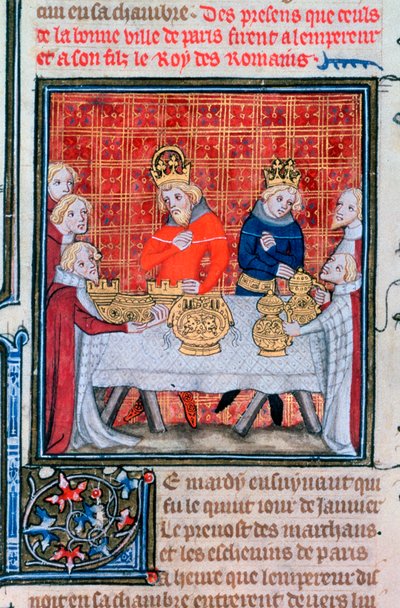 IV. Charles hediye alırken, 1375-1379 by Unbekannt