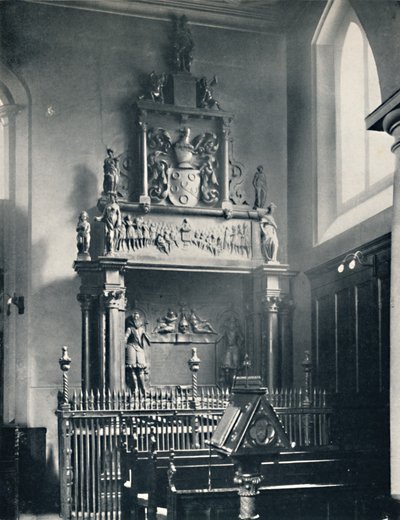 Kiralık ev. Şapeldeki Thomas Suttons Anıtı, 1925 by Unbekannt