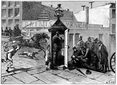 Chicago polisi telefon kulübesi, 1886 by Unbekannt