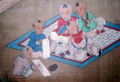 Oyun oynayan çocuklar, Japon resmi, 18. yüzyıl by Unbekannt