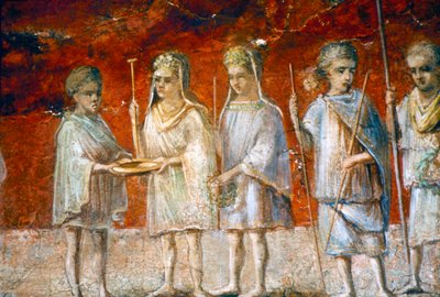 Dini tören alayı içindeki çocuklar, Ostia