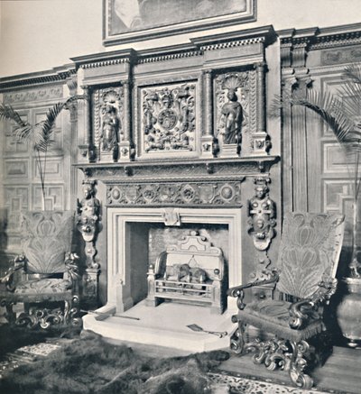 Büyük Salondaki Baca Parçası, Castle Ashby, Northampton, 1927 by Unbekannt