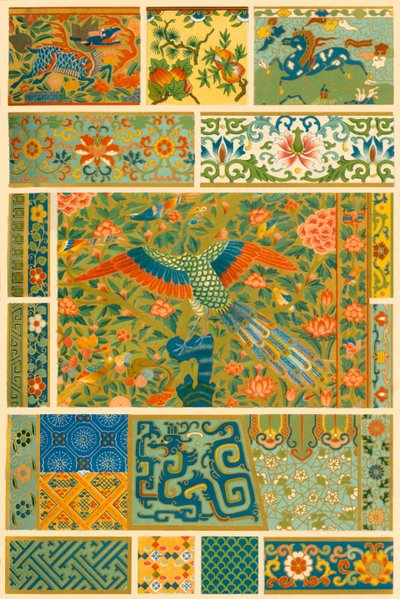 Çin resmi, dokuma, nakış ve emaye işi, 1898. by Unbekannt