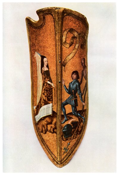Şövalyelik ve saray aşkı: Flaman geçit töreni kalkanı, c1400 1956 by Unbekannt