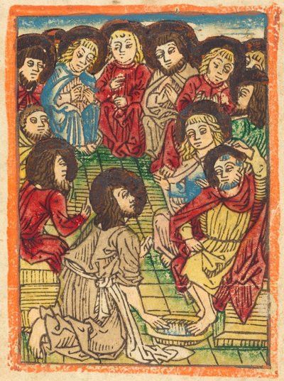 Havarilerin Ayaklarını Yıkanan İsa, c. 1480. by Unbekannt