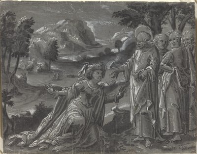İsa ve Zina [rekto], c. 1600. by Unbekannt