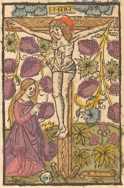 Bir Üzüm Asması ile Çarmıhta İsa, c. 14901500. by Unbekannt