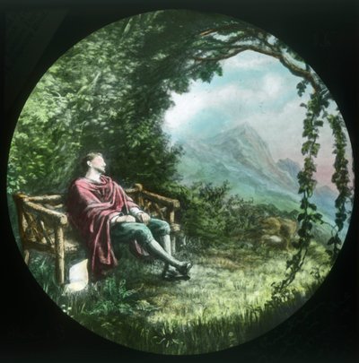 Christian çardakta dinlenir ve c1910 parşömenini kaybeder. by Unbekannt