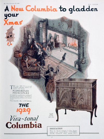 Columbia gramofonları için Noel reklamı, 1928 by Unbekannt