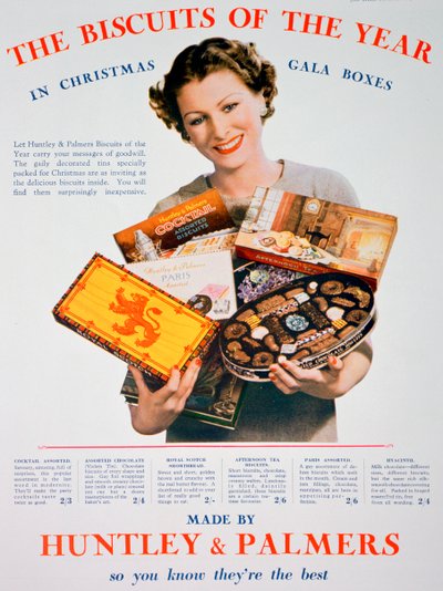 Huntley ve Palmers bisküvileri için Noel reklamı, 1935 by Unbekannt