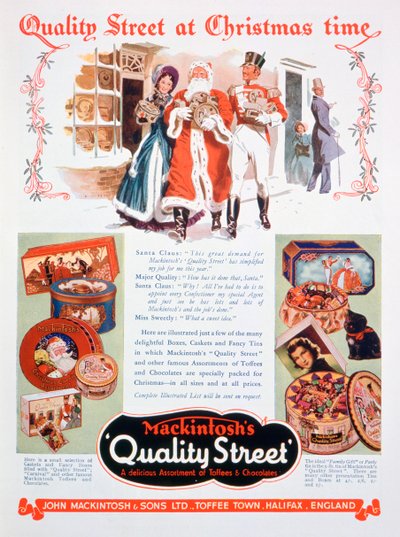 Mackintoshs Quality Street için Noel reklamı, 1937 by Unbekannt