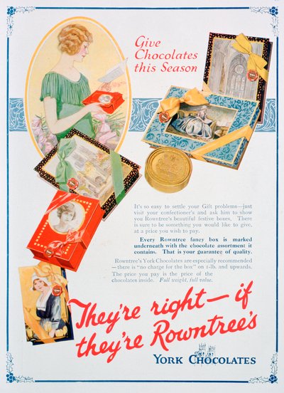 Rowntrees York Chocolates için Noel reklamı, 1924 by Unbekannt