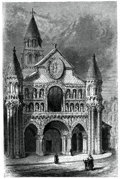 Notre Dame de la Grande Kilisesi, Poitiers, Fransa, 12. yüzyıl, 1870 by Unbekannt