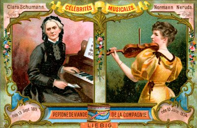 Clara Schumann ve Wilma Norman-Neruda, c1900 by Unbekannt