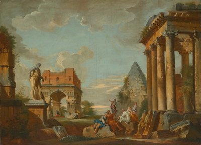 Klasik Manzara, c.1750. by Unbekannt