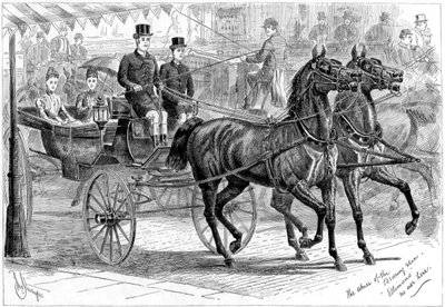 Antrenör ve atlar, 1889 by Unbekannt