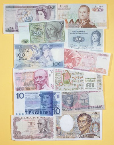 Yirminci yüzyılın sonlarında Avrupa Banknotlarının toplanması (basılı kağıt) by Unbekannt