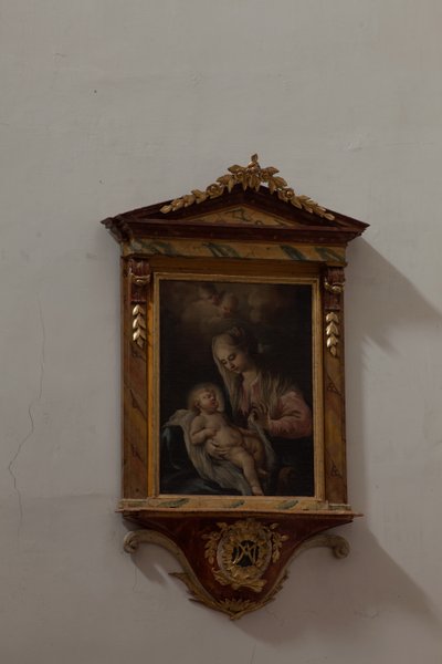 Anglikan kilisesi. İç mekan. Tablo. Çocuklu Madonna. İtalya (?). Tuval üzerine yağlıboya. by Unbekannt