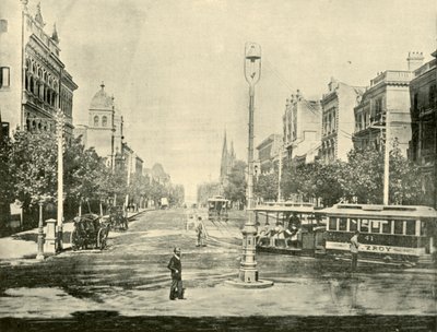 Collins Street, Melbourne, Hazine Binalarından, 1901. by Unbekannt