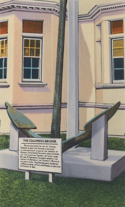 Columbus Anchor, Victoria Enstitüsü, İspanya Limanı, Trinidad, B.W.I., c1940s. by Unbekannt